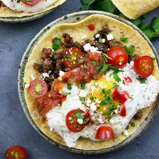 Huevos Rancheros Breakfast Tacos