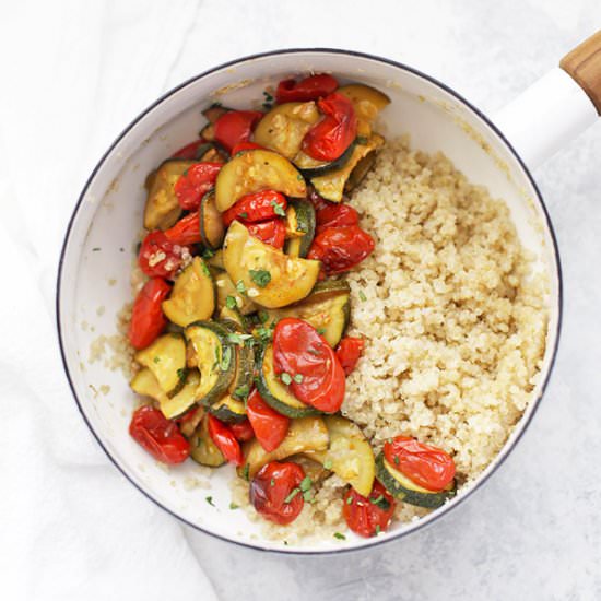 Simply Roasted Zucchini & Tomatoes