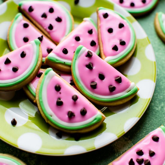 Watermelon Sugar Cookies