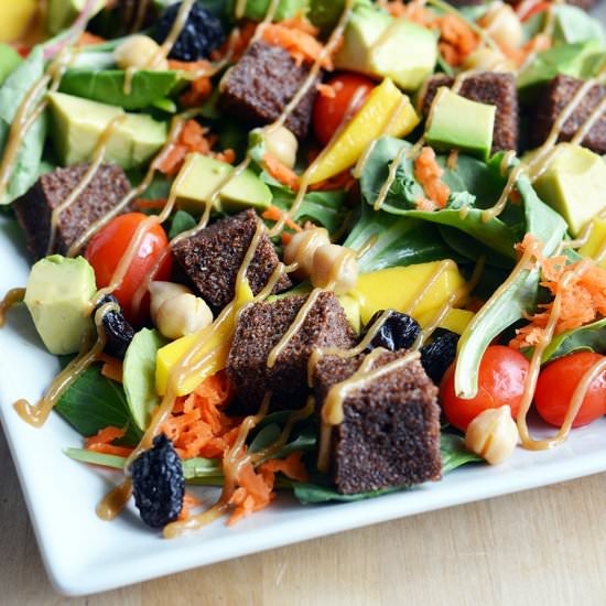 Garlic Teff Croutons