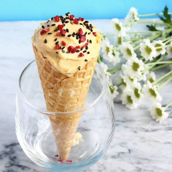 Vegan Sesame Sweet Potato Ice Cream