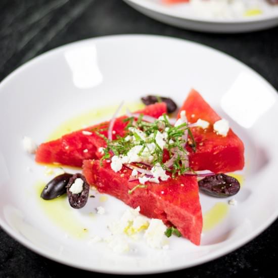 Watermelon Salad with Feta & Mint