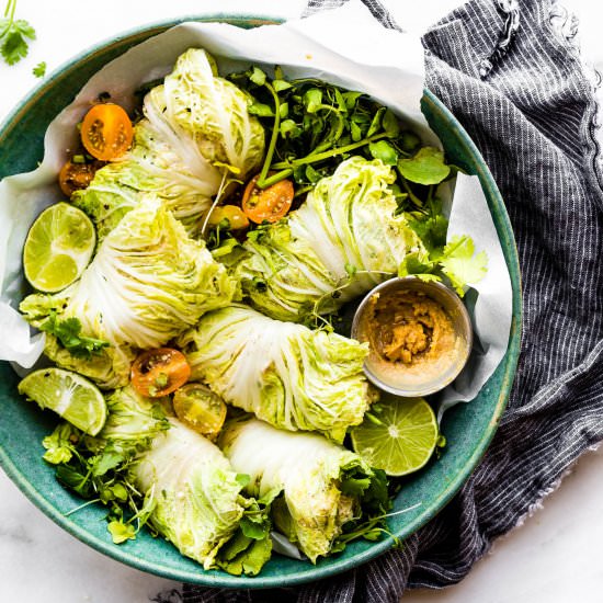 Miso Mango Chicken Salad Wraps
