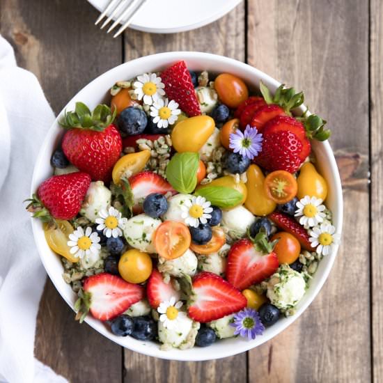 Berry Caprese Farro Salad