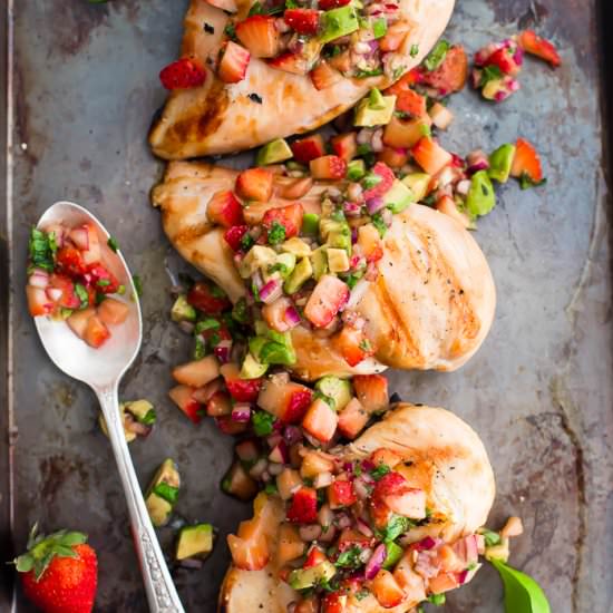 Strawberry Basil Chicken + Avocado