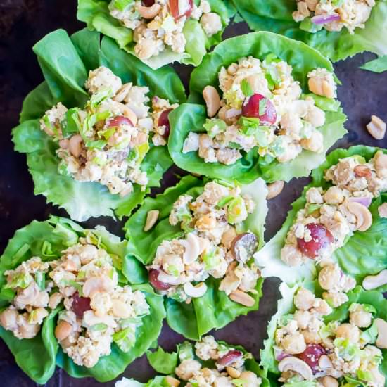10 Minute Curried Tofu Lettuce Wrap