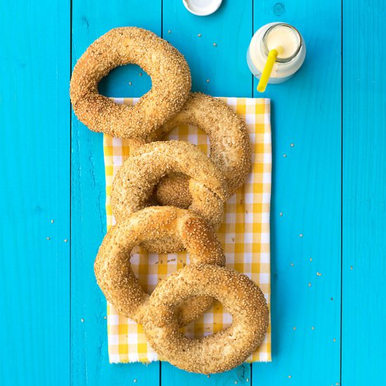 Greek Sesame Bagels (Koulouri)