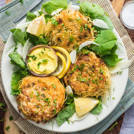 Angel Hair Crab Cakes