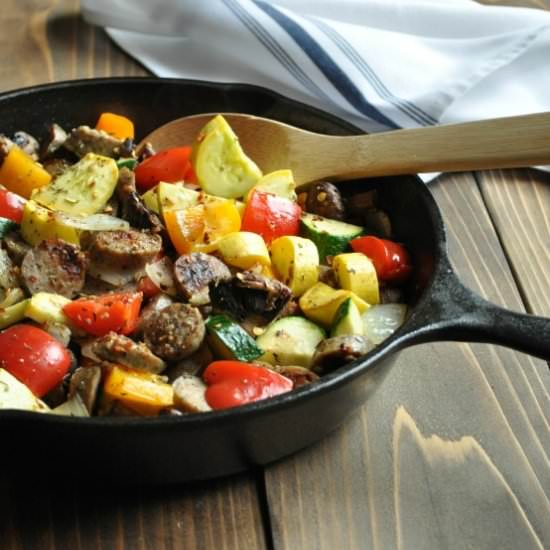 Chicken Sausage & Vegetable Skillet