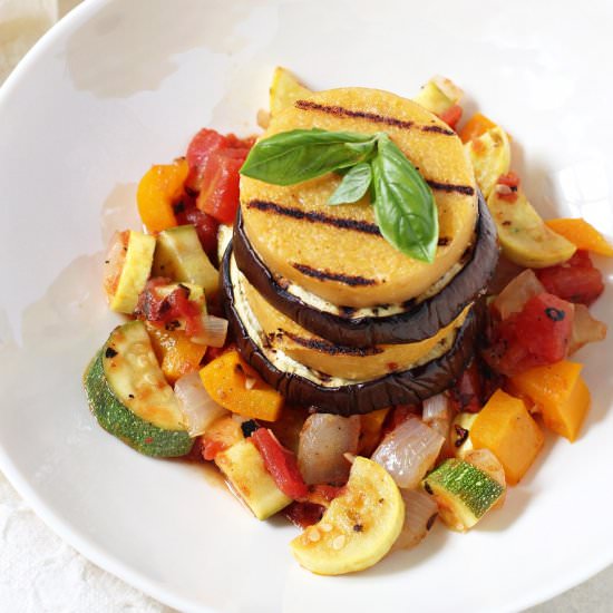 Ratatouille Polenta Stacks