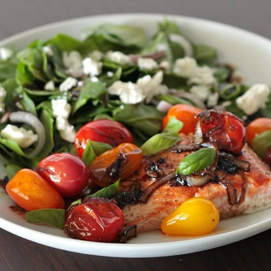 Salmon with Balsamic Tomatoes