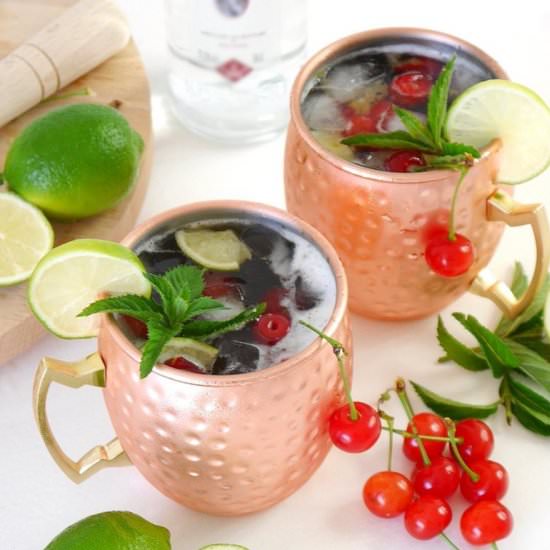 Cherry Moscow Mule Cocktail