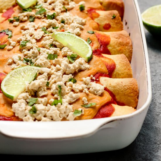 Sweet & Sour Cauliflower Enchiladas