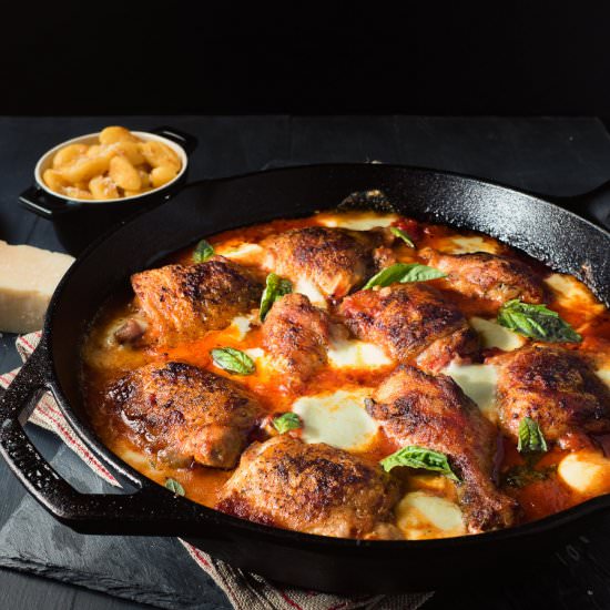 skillet tomato mozzarella chicken