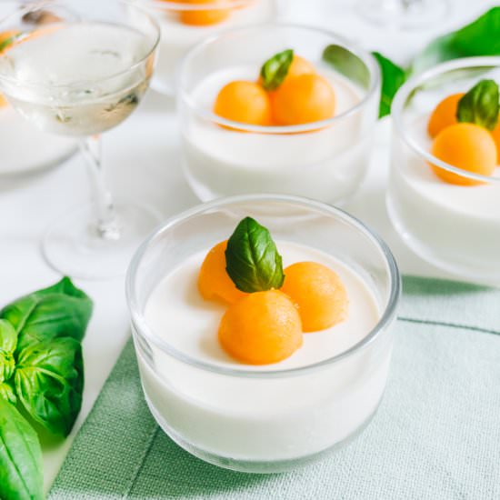 Summer Cantaloupe Panna Cotta