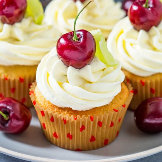 Cherry and Lime Cupcakes