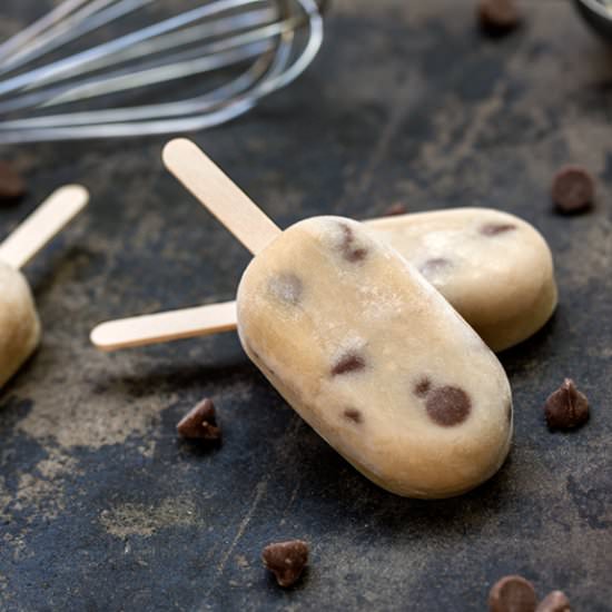 Cookie Dough Pudding Popsicles