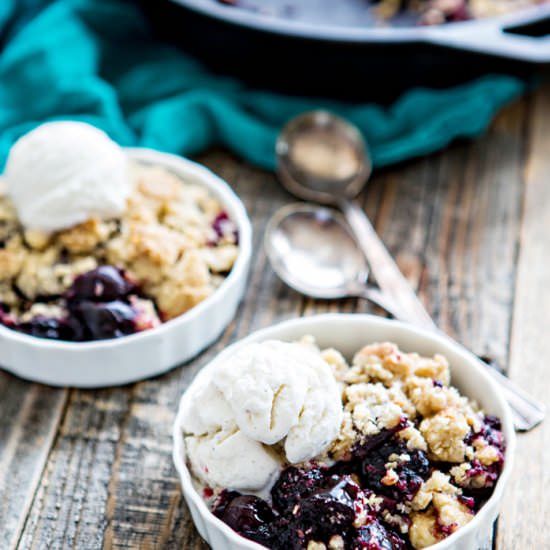 Black Cherry Pomegranate Cobbler