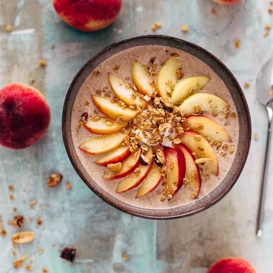 Peach Cobbler Overnight Oats