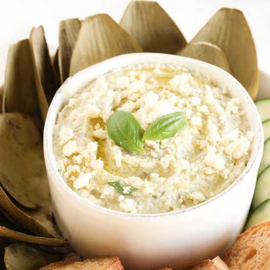 Healthy Whipped Feta Artichoke Dip