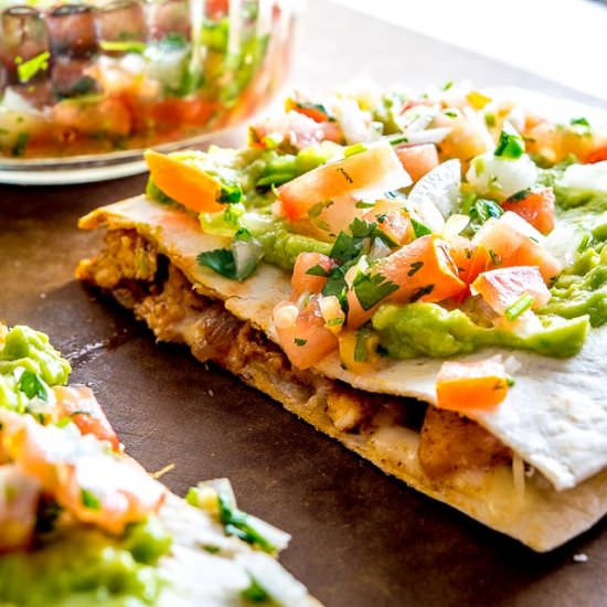 Chicken Guacamole Quesadillas