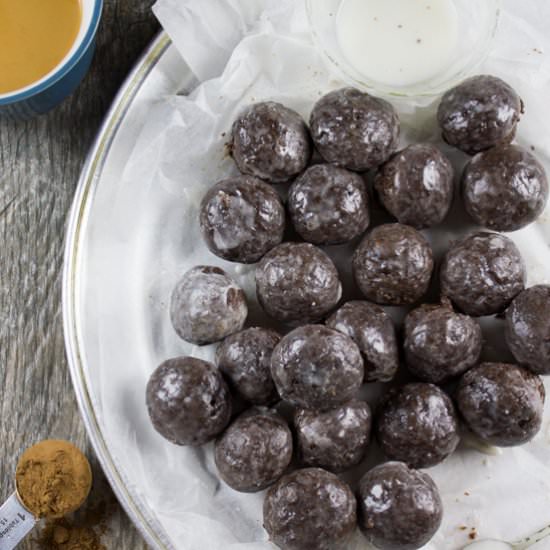 Caramel Baked Chocolate Donut Holes