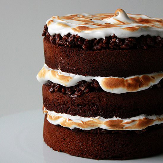 Chocolate Rice Krispies Cake