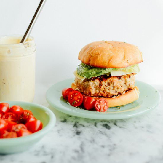 Chicken Caesar Salad Burger