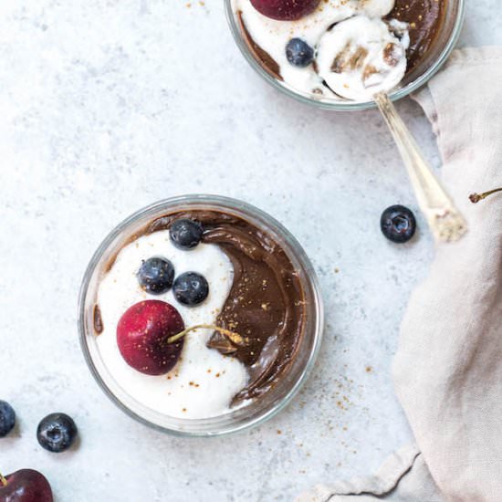 Raw Chocolate Avocado Pudding