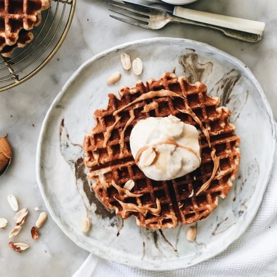 Peanut Butter Waffle (GF, DF)