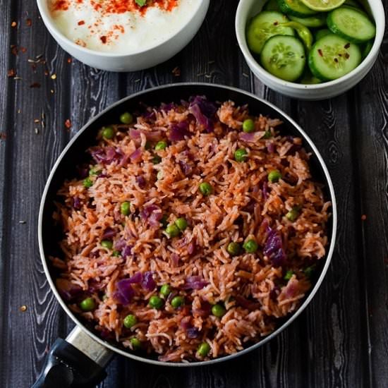 Purple cabbage Rice