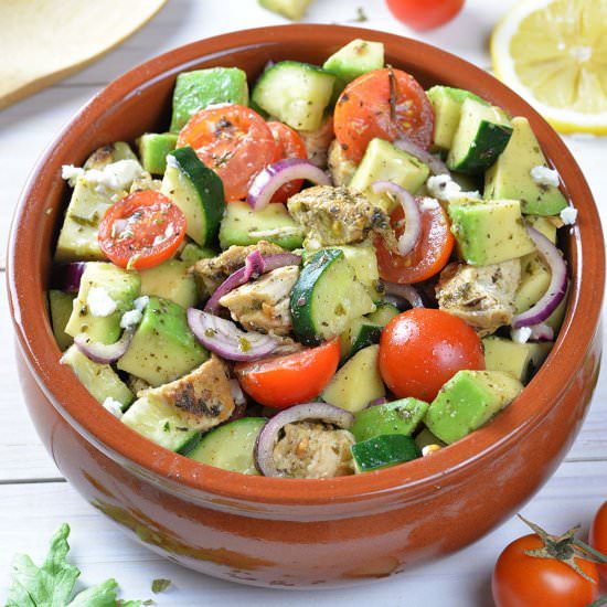 Healthy Chicken and Avocado Salad