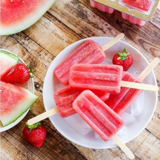 Strawberry Watermelon Popsicles