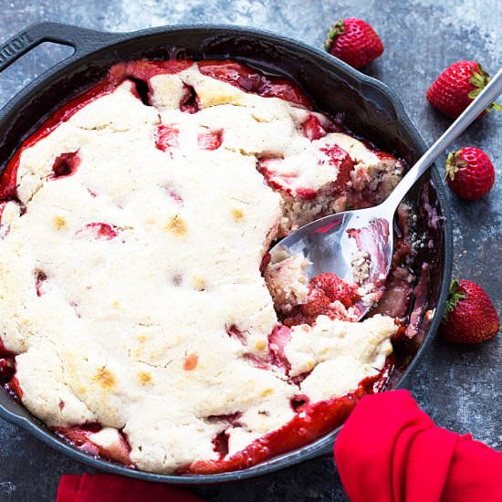 Skillet Strawberry Cobbler