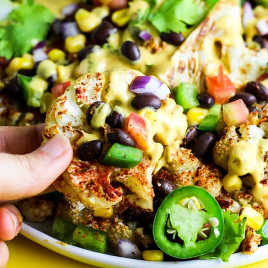 Loaded Cauliflower Nachos (V & GF)