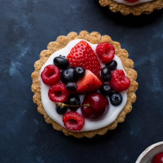 Fruit and Yogurt Granola Tarts