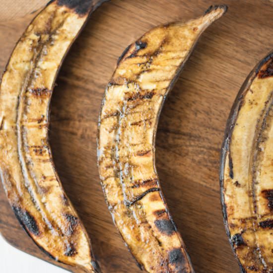 Grilled Plantains with Jerk Sauce