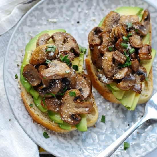 Mushroom Avocado Toast