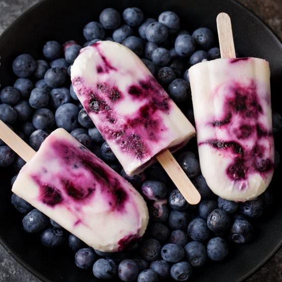 Blueberry Lavender Yogurt Pops