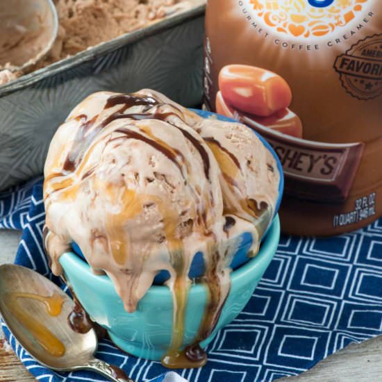 Easy Chocolate Caramel Ice Cream