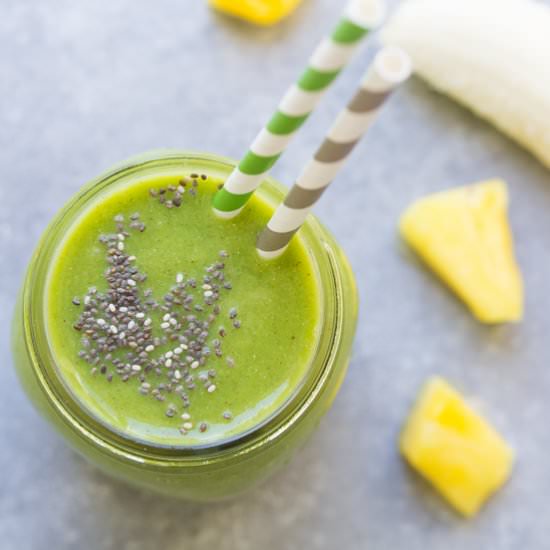 Tropical Green Chia Seed Smoothie