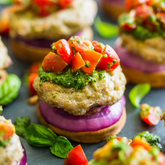 Pesto Turkey Burgers