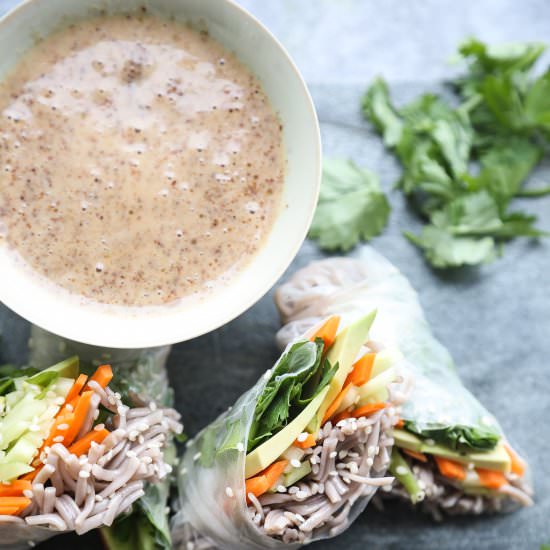 Fresh Sesame Soba Spring Rolls