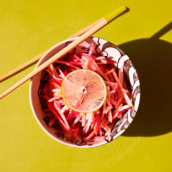 Summer Shredded Kohlrabi Salad