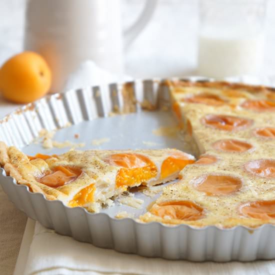 Apricot Tarte with Vanilla Custard