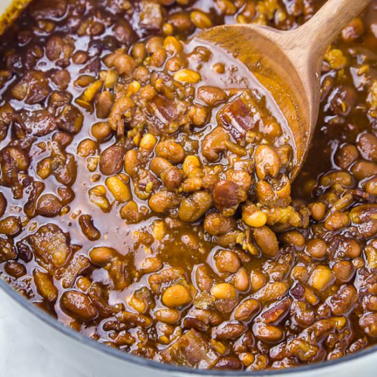 Homemade Bacon & Brown Sugar Beans