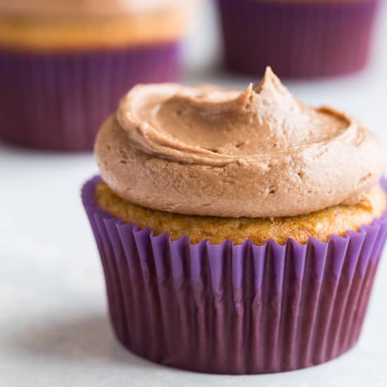 Banana Nutella Cupcakes