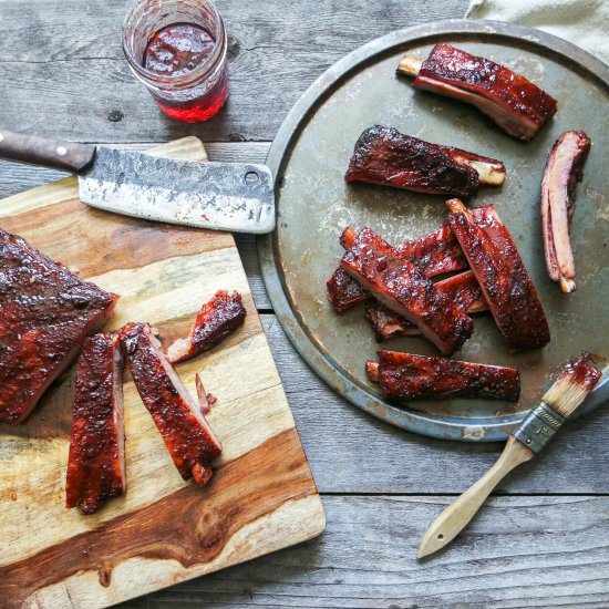 Smokey BBQ Pepper Jelly Pork Ribs