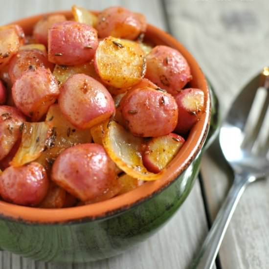 Paprika Roasted Radishes