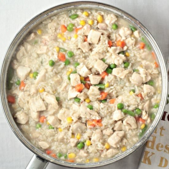 Chicken Rice Vegetable One Pan Meal